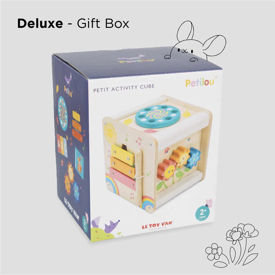 Petilou® Activity Wooden Cube-LE TOY VAN-Little Giant Kidz