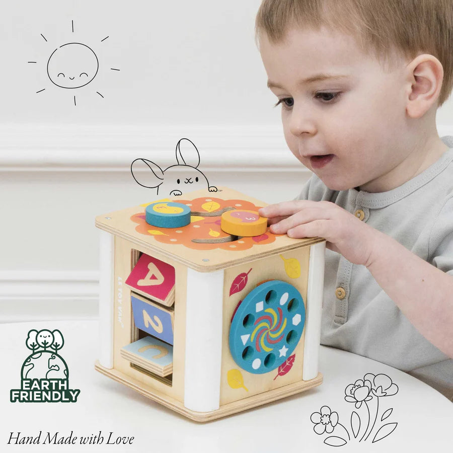 Petilou® Activity Wooden Cube-LE TOY VAN-Little Giant Kidz