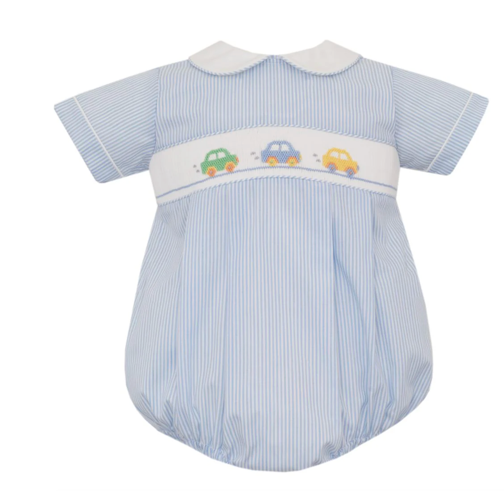 Petit Bebe Blue Stripe boy's bubble - Cars-PETIT BEBE-Little Giant Kidz