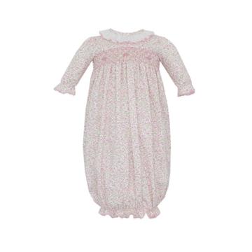 Petit Bebe Harper - Tiny Pink Floral Knit Girl'S Sac Long Sleeve-PETIT BEBE-Little Giant Kidz