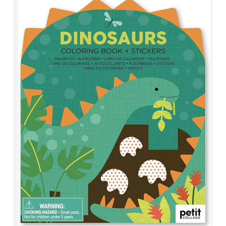 Petti Collage Coloring Book - Dinosaurs-Petit Collage-Little Giant Kidz