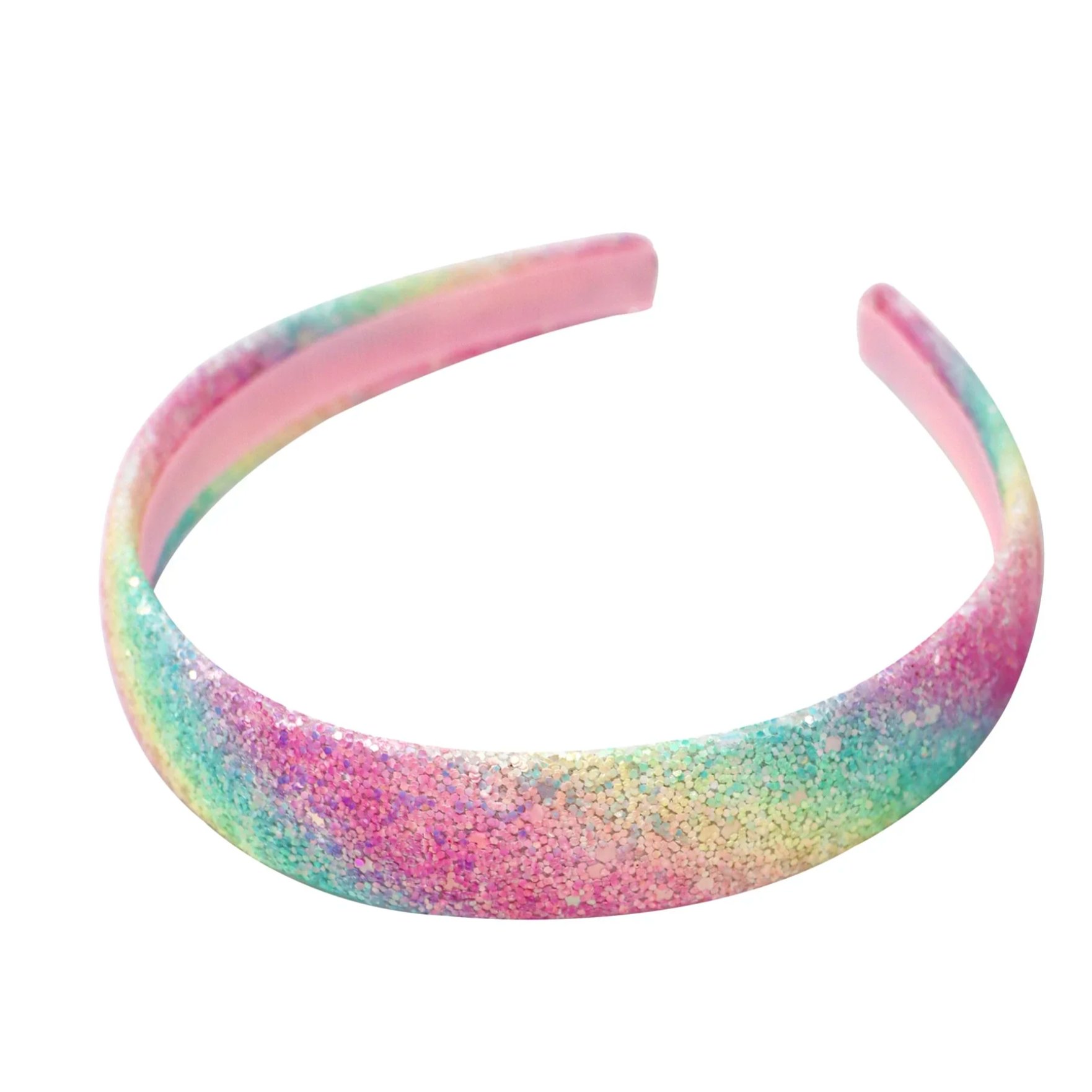 Pink Poppy Rainbow Chunky Glitter Headband-Pink Poppy-Little Giant Kidz