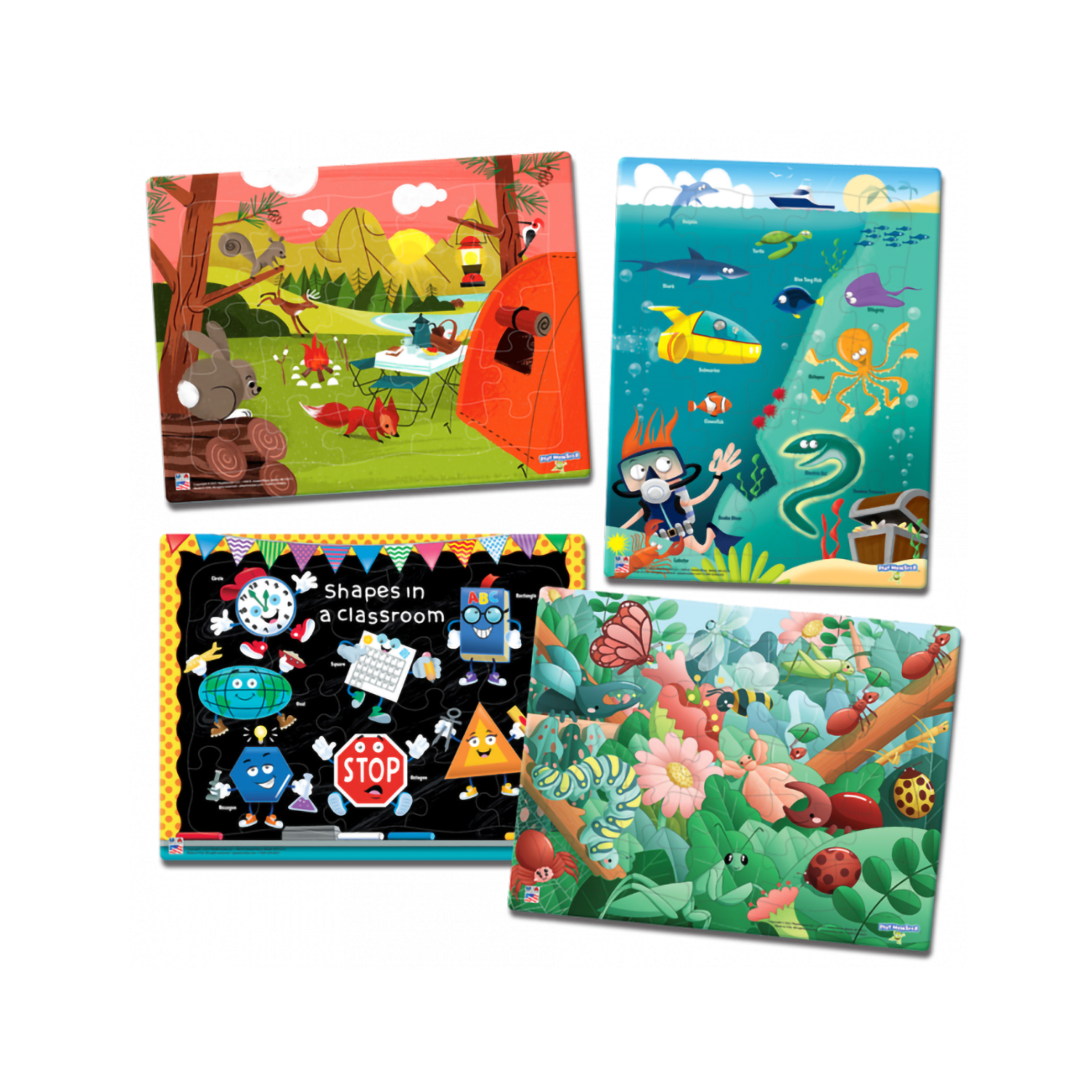 Play Monster 4 Pack Puzzle Shapes-Play Monster-Little Giant Kidz