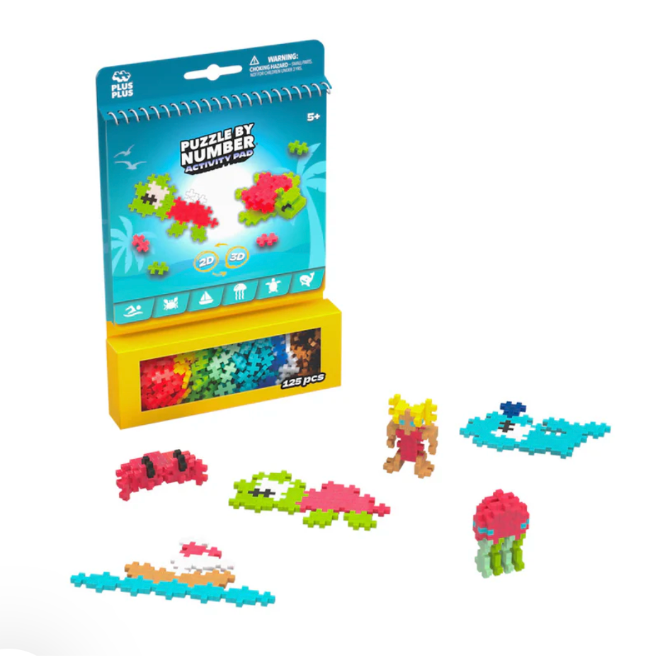 Plus Plus Puzzle By Number® Activity Pad - Ocean-PLUS PLUS-Little Giant Kidz