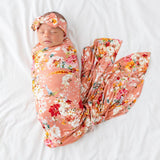 Posh Peanut Celia Infant Swaddle and Headwrap Set-POSH PEANUT-Little Giant Kidz