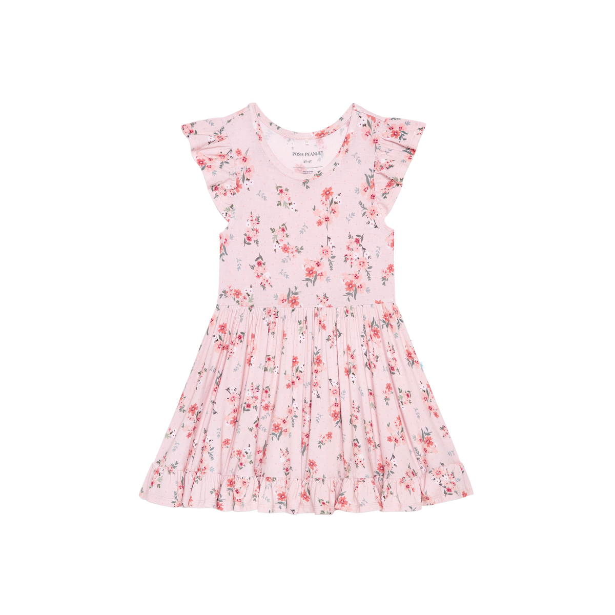 posh peanut dress Wallace Long Sleeve Henley Twirl 5Y Made from signature Ppook viscose from bamboo Posh Peanut Short Sleeve Ruffled