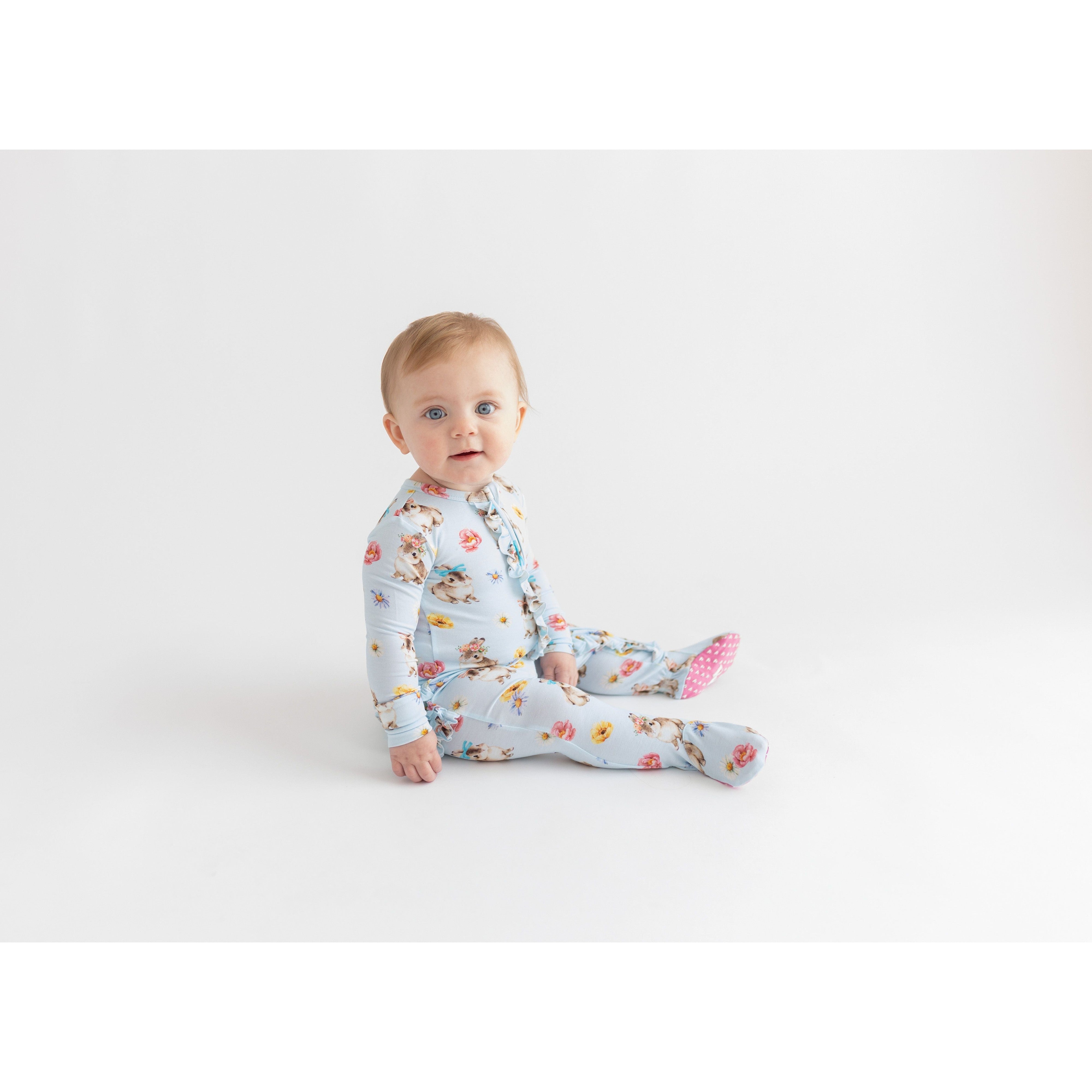 Posh Peanut Tinsley Jane Footie Ruffled Zippered One Piece-POSH PEANUT-Little Giant Kidz