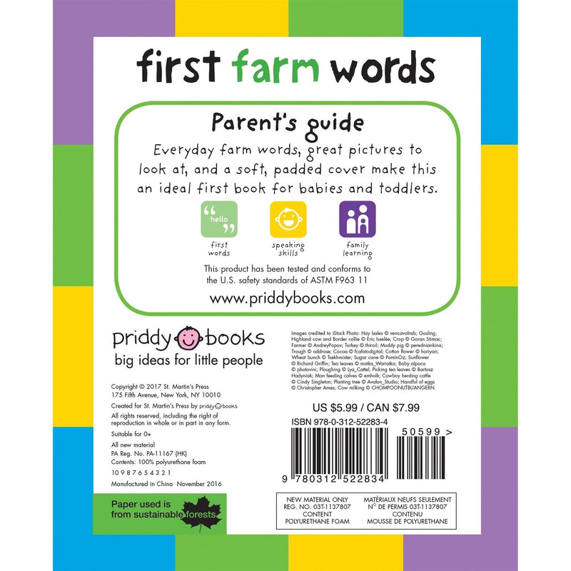 Priddy Books: First 100 Farm Words (Padded Board Book)-MACMILLAN PUBLISHERS-Little Giant Kidz