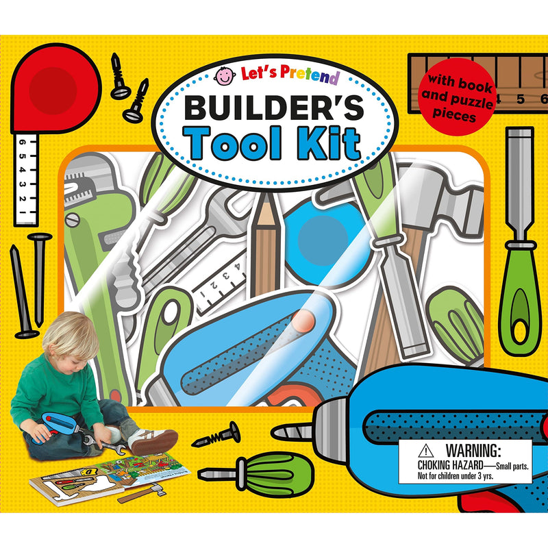 Priddy Books: Let's Pretend Builders Tool Kit: With Book and Puzzle Pieces-MACMILLAN PUBLISHERS-Little Giant Kidz