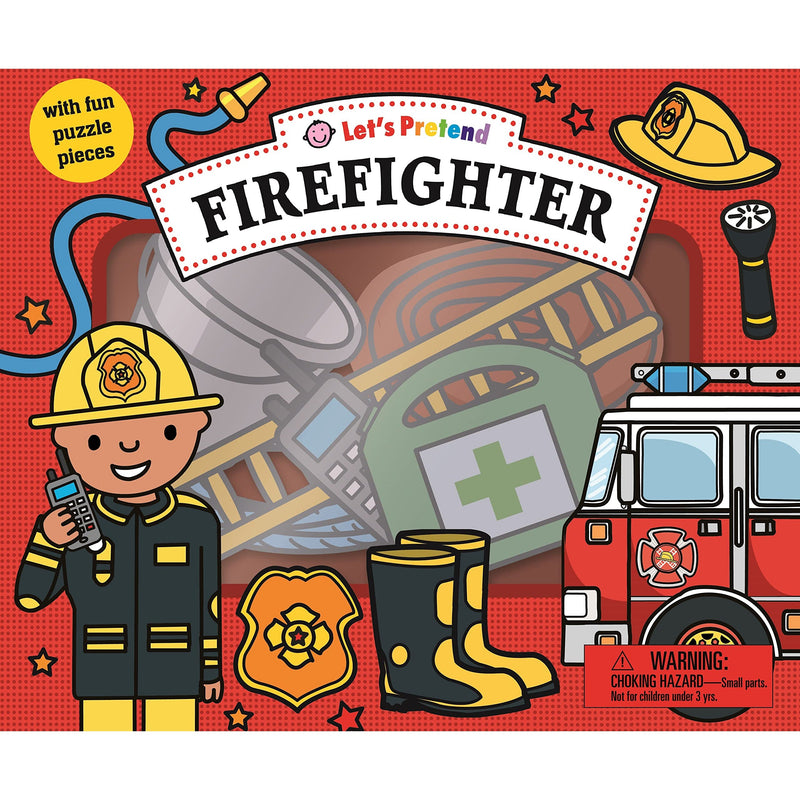 Priddy Books: Let's Pretend Firefighter Set: With Fun Puzzle Pieces-MACMILLAN PUBLISHERS-Little Giant Kidz