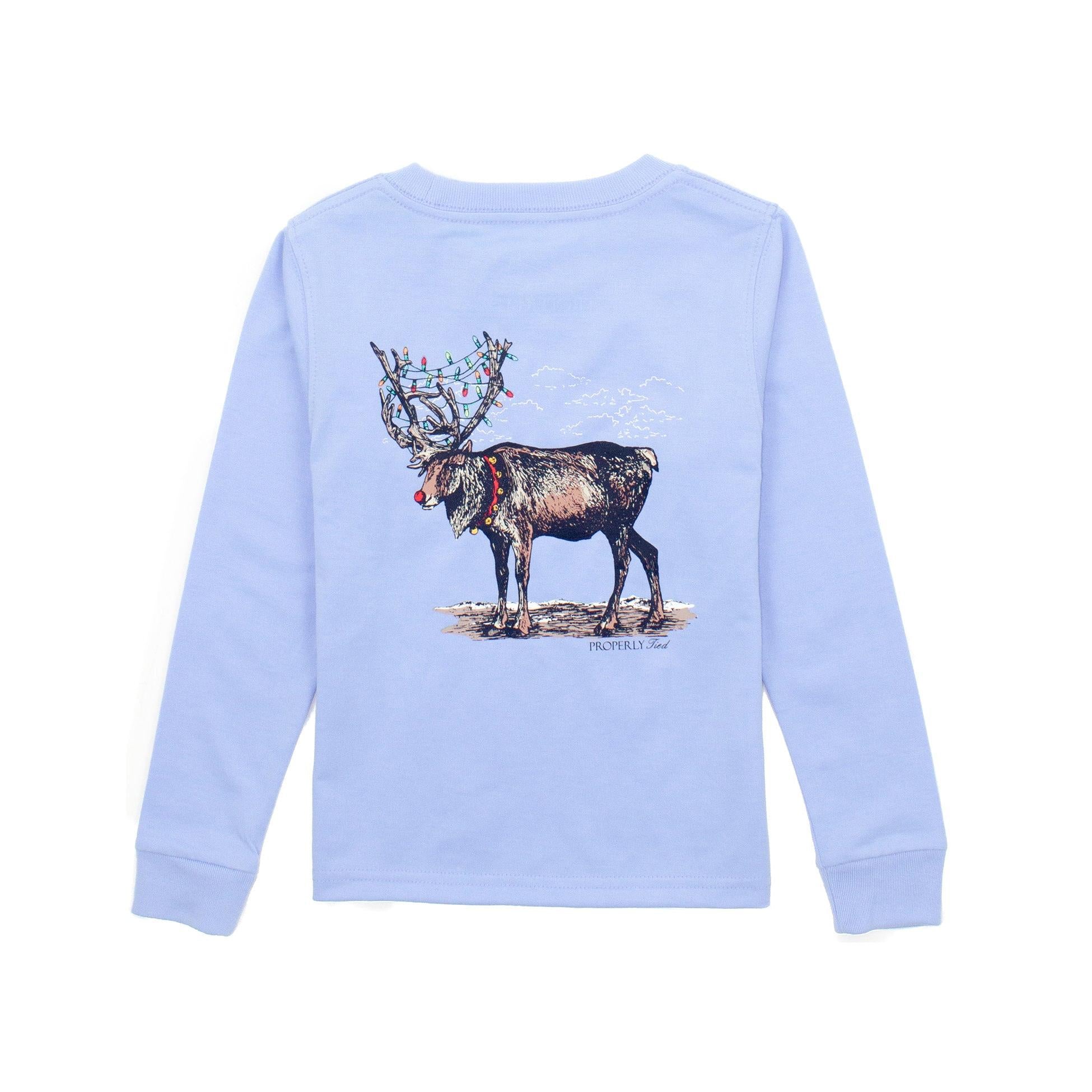 Properly Tied Boys Christmas Long Sleeve- Reindeer-Properly Tied-Little Giant Kidz