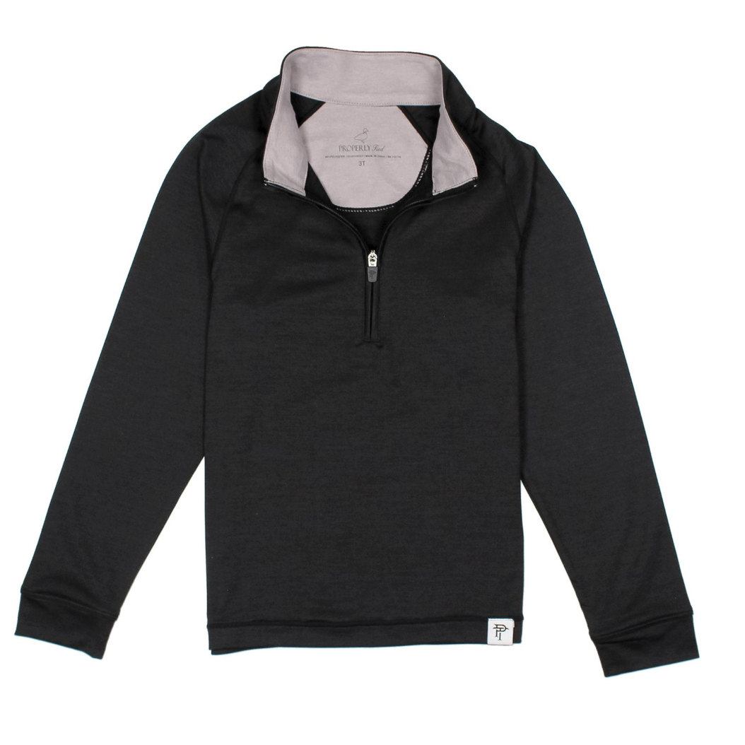 Properly Tied Boys Clubhouse Quarter Zip- Onyx-Properly Tied-Little Giant Kidz