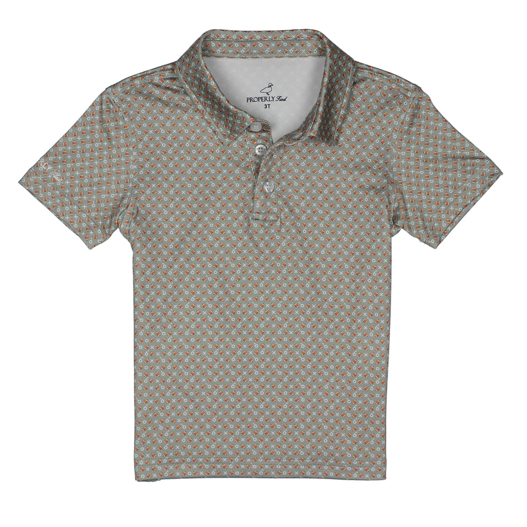 Properly Tied Boys Inlet Polo- Football-Properly Tied-Little Giant Kidz