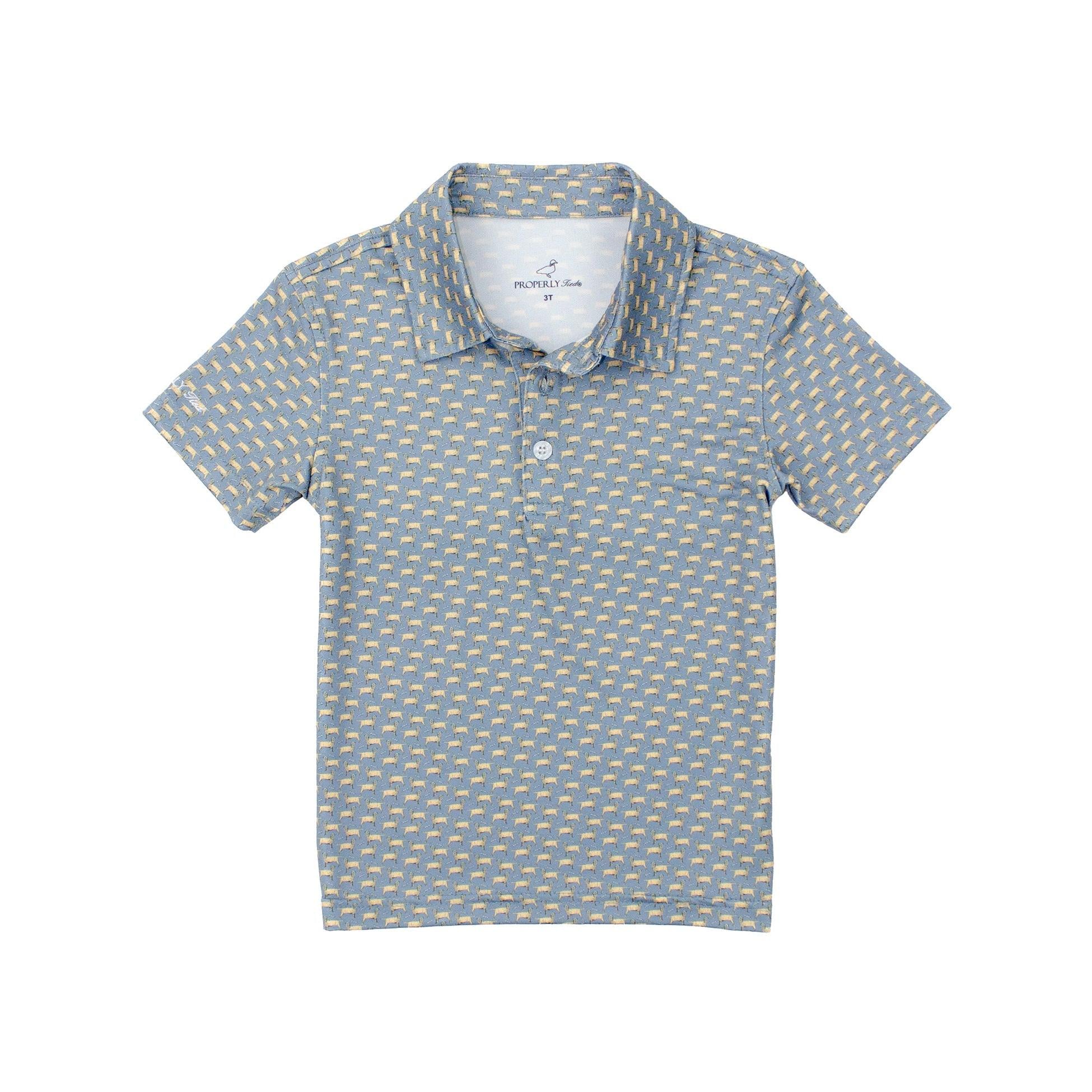 Properly Tied Boys Inlet Polo- Up Dog-Properly Tied-Little Giant Kidz