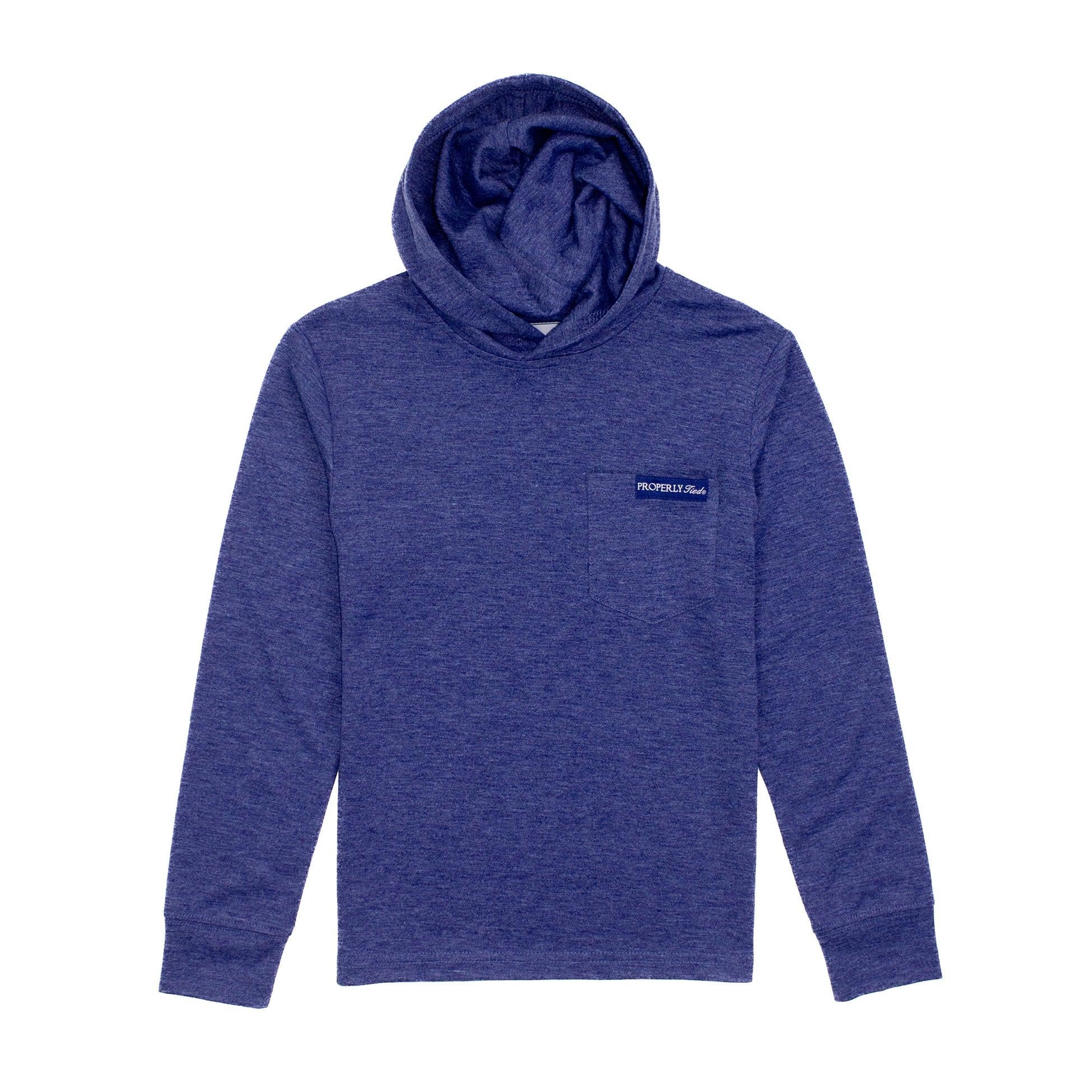 Properly Tied Boys Portland Hoodie- Navy Heather-Properly Tied-Little Giant Kidz