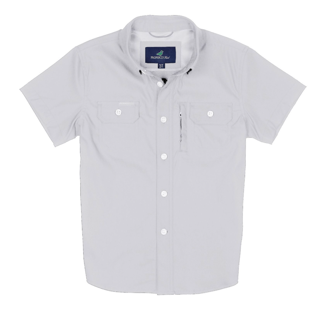 Properly Tied Boys Scout Shirt- Ice Grey-Properly Tied-Little Giant Kidz