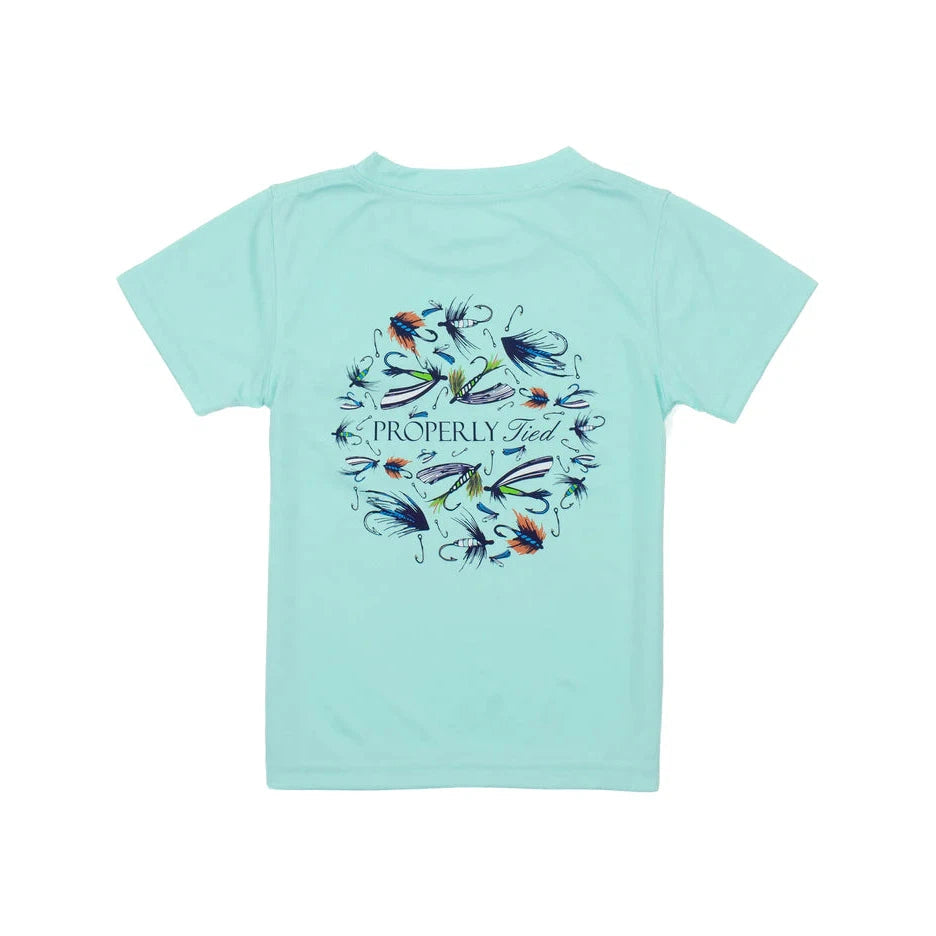 Properly Tied Seafoam Performance Stay Fly Short Sleeve Tee-Properly Tied-Little Giant Kidz
