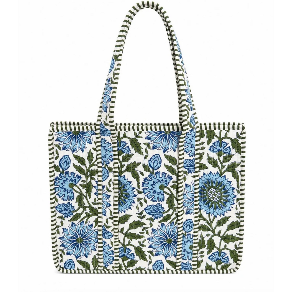 Queens Design MINI QUILTED TOTE BAGS - White and Blue-Queens Design-Little Giant Kidz