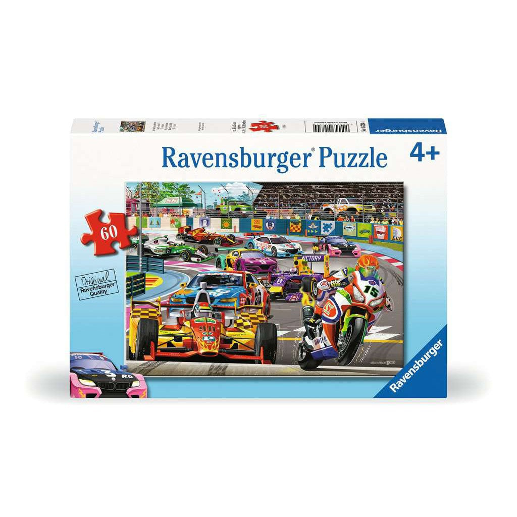 Ravensburger Racetrack Rally 60 Piece Puzzle-RAVENSBURGER-Little Giant Kidz