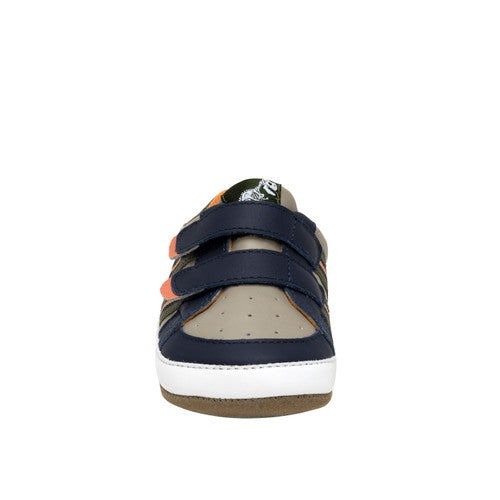 Robeez First Kicks Brooks Navy Shoes-ROBEEZ-Little Giant Kidz