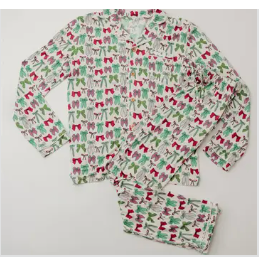 Rockin Royalty Holly Jolly Bows Mom PJ Set-Rockin Royalty-Little Giant Kidz