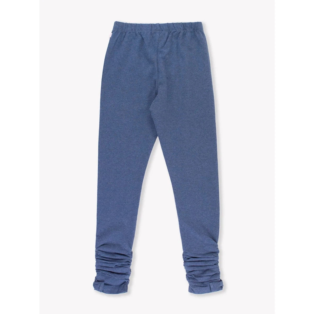 RuffleButts Faux Denim Ruched Bow Leggings-RUFFLEBUTTS-Little Giant Kidz