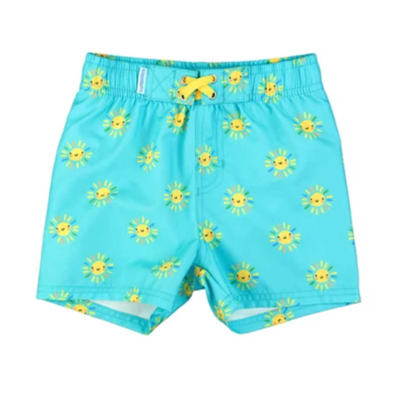 Ruggedbutts Swim Trunks Blue Sunshine Day-RUFFLEBUTTS-Little Giant Kidz