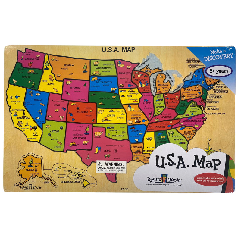 Ryan's Room U.S.A. Map Puzzle-SMALL WORLD-Little Giant Kidz