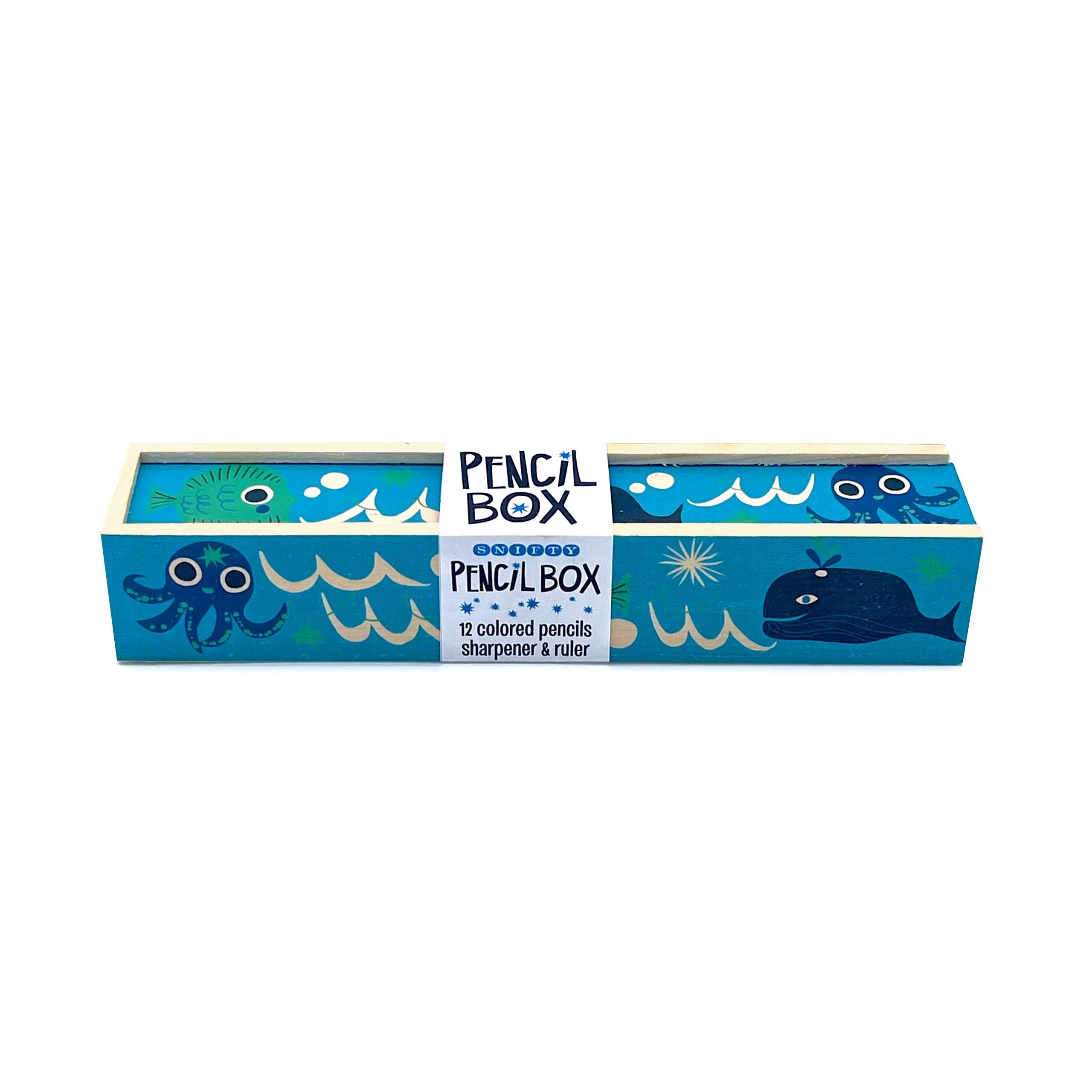 SNIFTY Ocean Friends Pencil Box + Colored Pencils-SNIFTY Scented Products-Little Giant Kidz