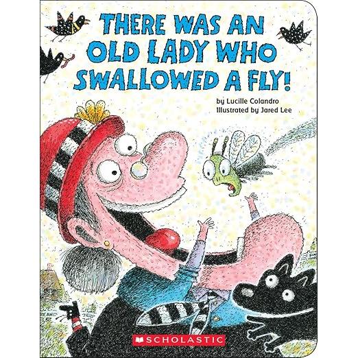 Scholastic: There Was An Old Lady Who Swallowed A Fly! (Board Book)-Scholastic-Little Giant Kidz