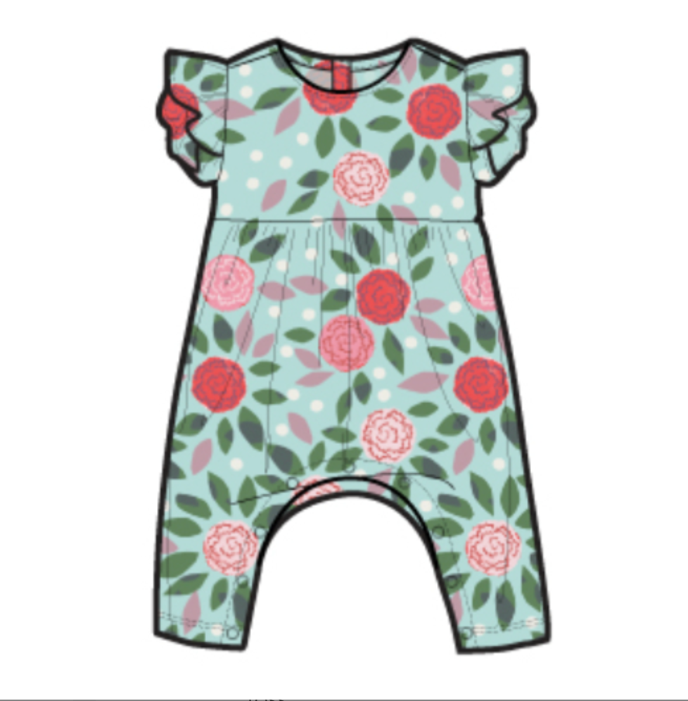 TEA Tulip Sleeve Baby Romper