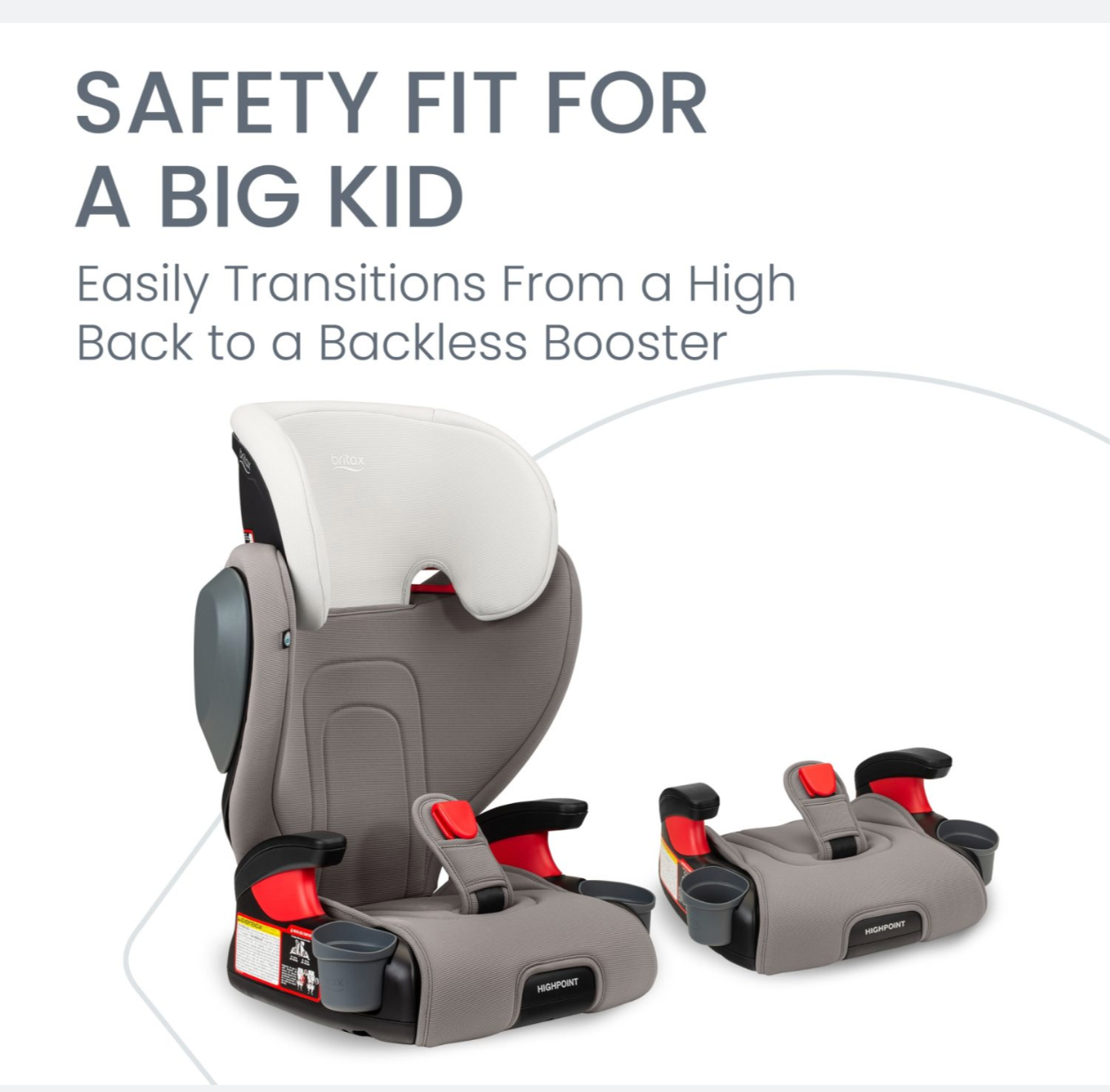 Britax® Highpoint Backless Booster Car Seat Gray Ombre