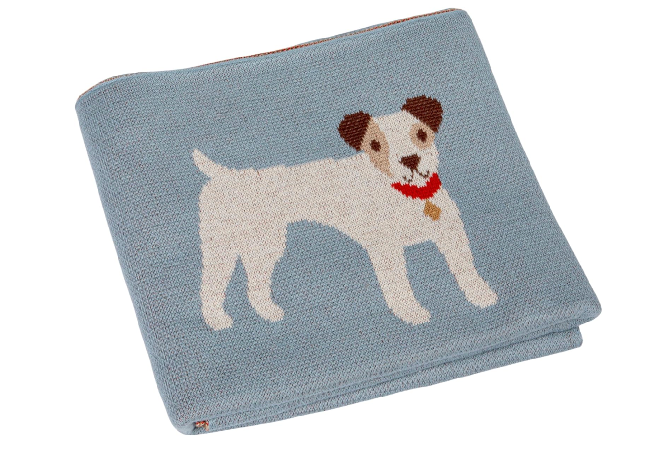 Creative Co-Op Cotton Knit Baby Blanket w/ Dogs