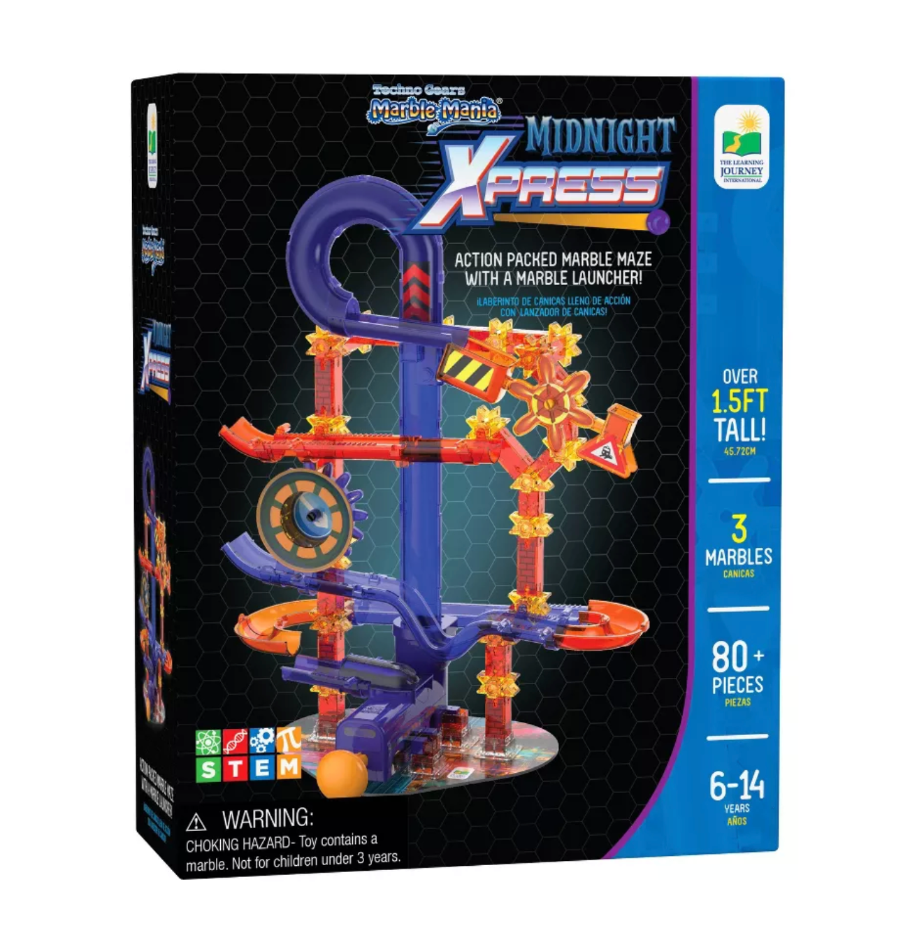 University Games Techno Gears Marble Mania Midnight Xpress (80+pcs)