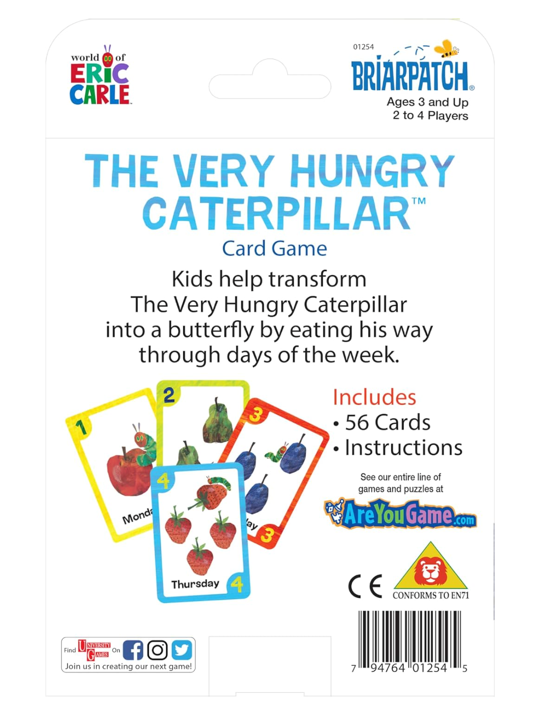 University Games Eric Carle The Very Hungry Caterpillar Card Game