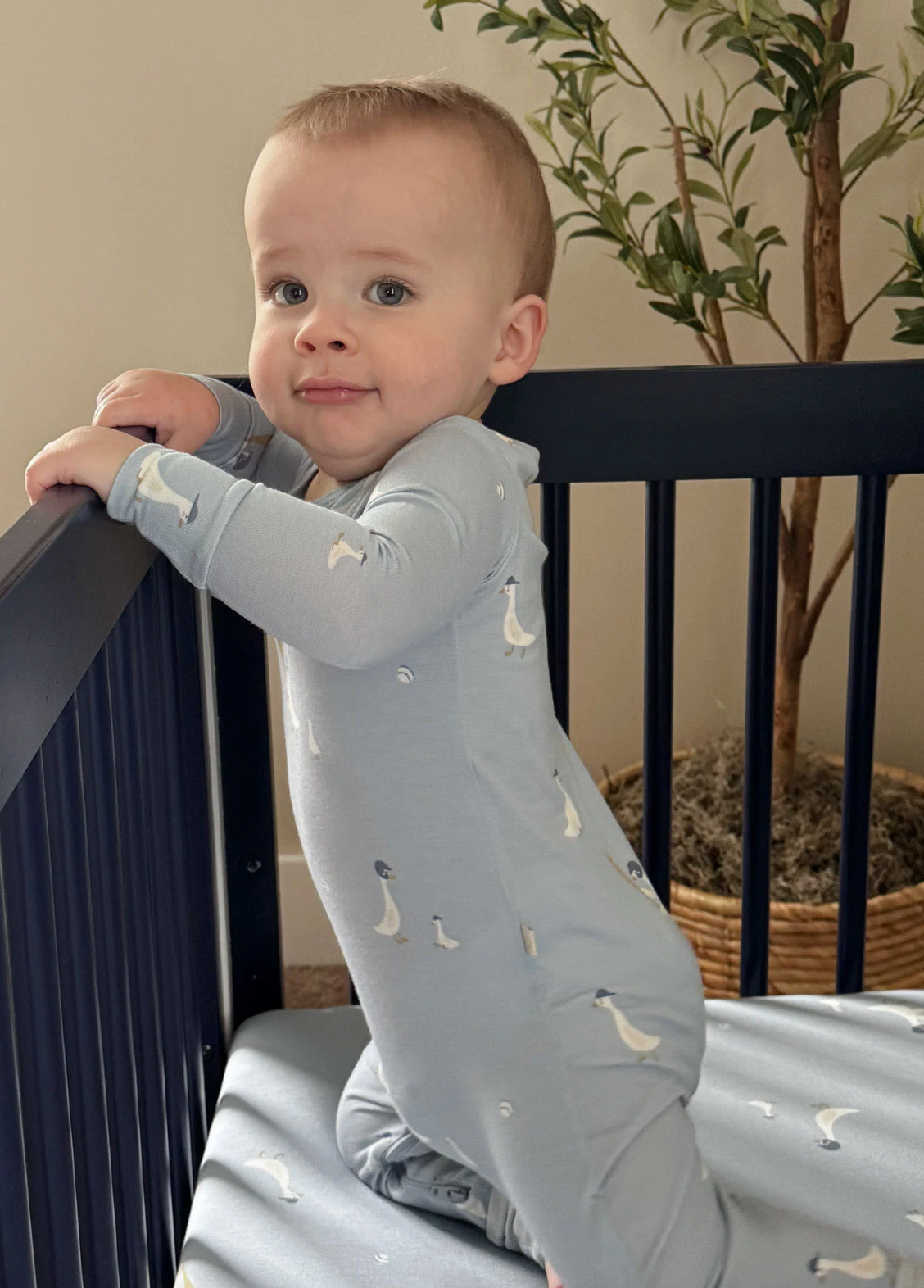 Gunamuna Convertible Footie Pajama- Football Goose