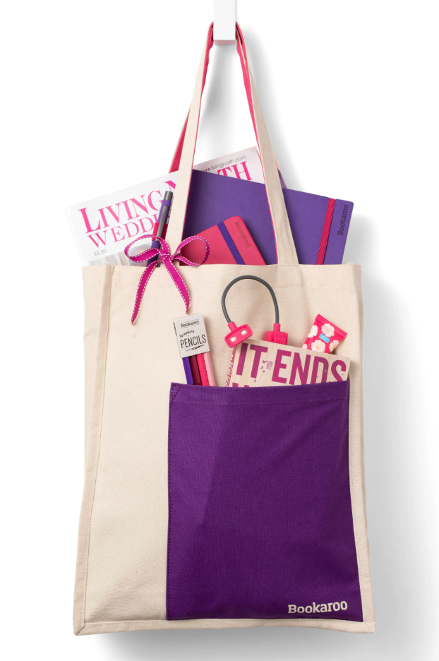 IF USA Bookaroo Tote Bag- Purple & Pink