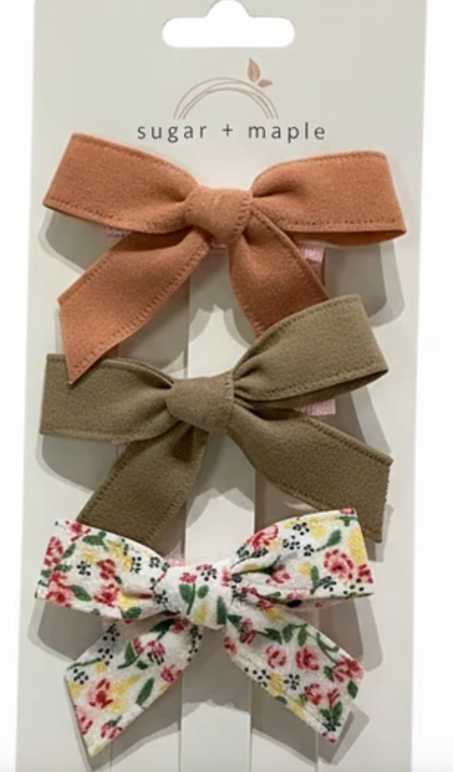 Sugar + Maple Ribbon Tie Bows - desert