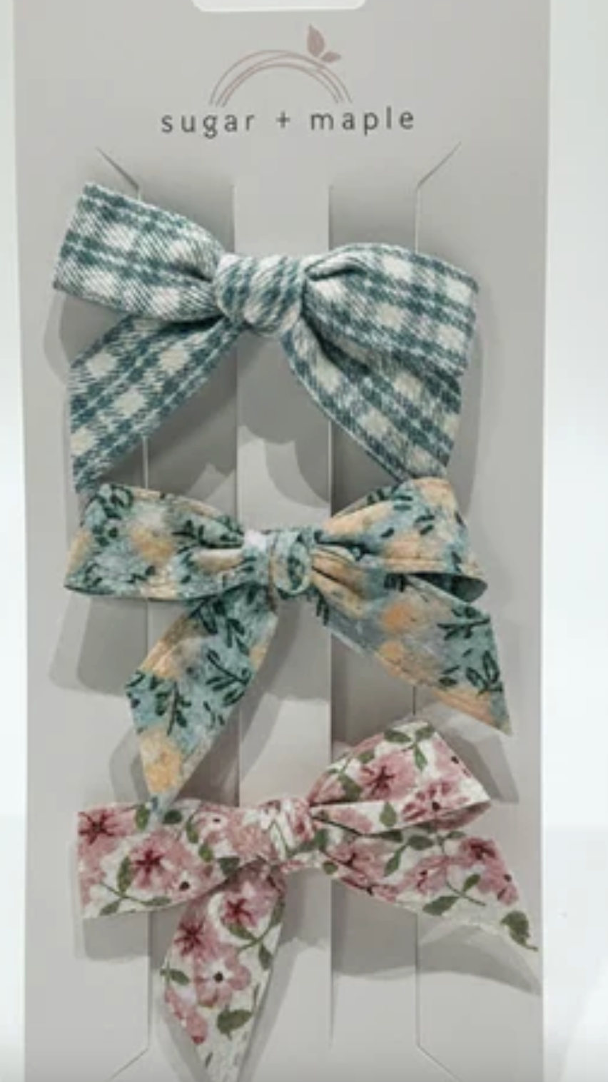 Sugar + Maple Ribbon Tie Bows - Bloom