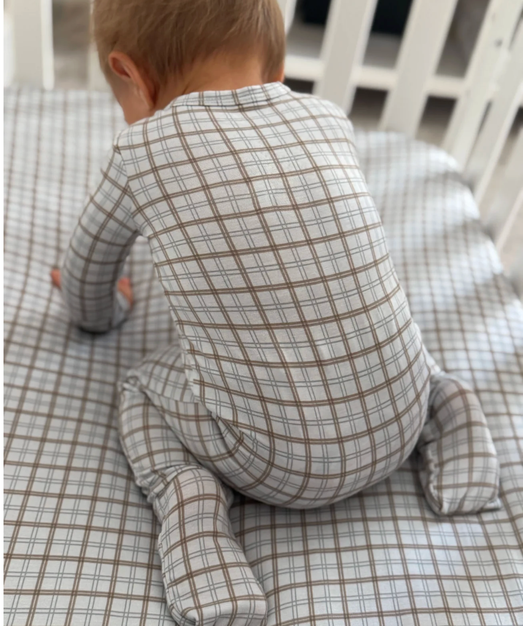 Gunamuna Convertible Footie Pajama- Plaid