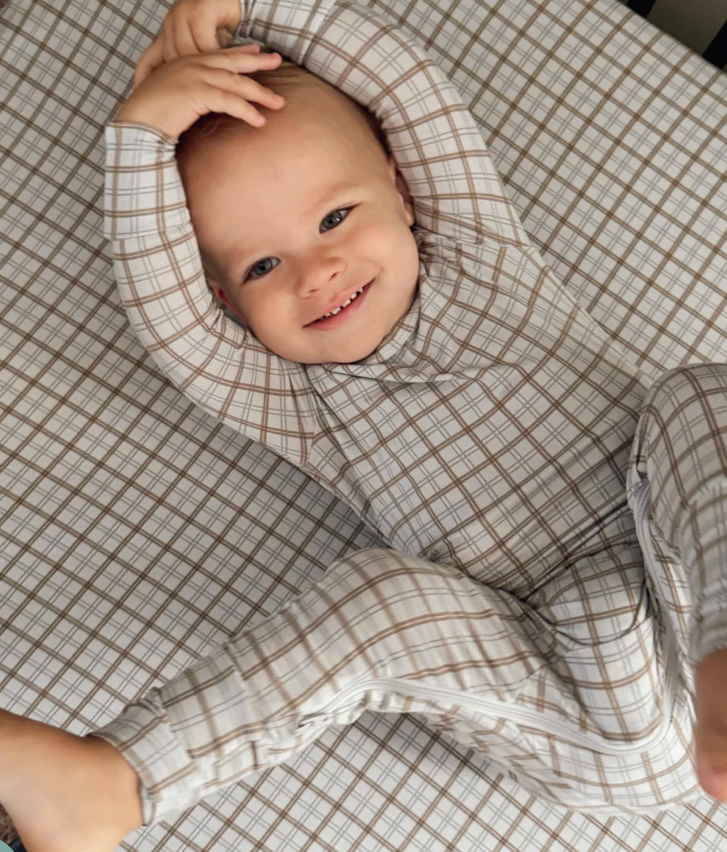 Gunamuna Convertible Footie Pajama- Plaid