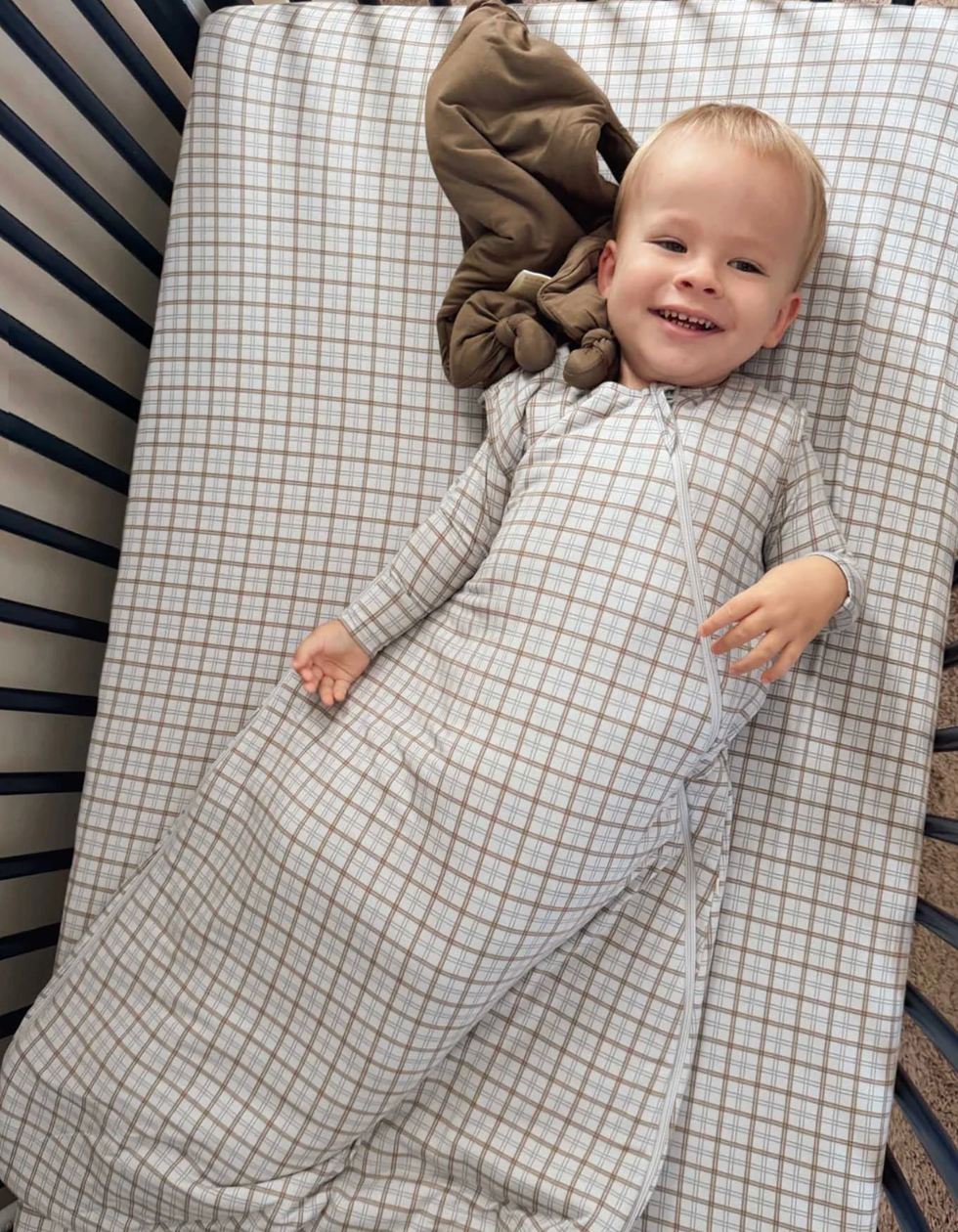 Gunamuna Swaddle Sleep Sack 1.0 Tog - Plaid
