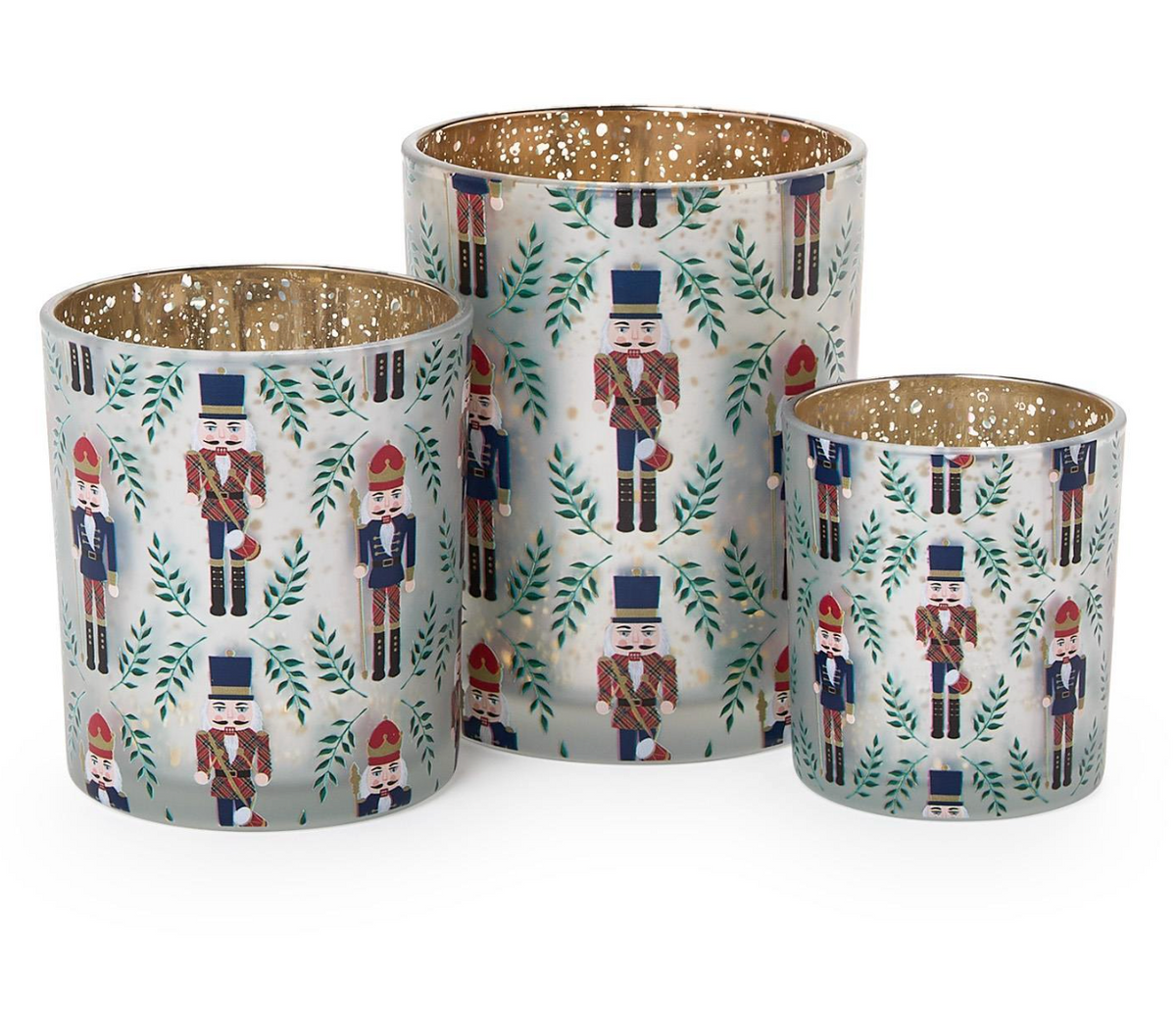 Two's Company Nutcracker Tealight Candleholders