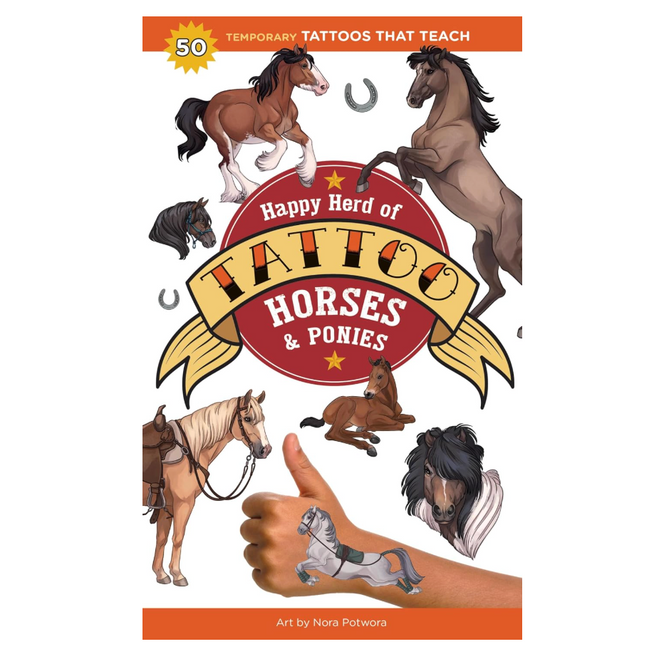 Happy Herd of Tattoo Horses & Ponies: 50 Temporary Tattoos