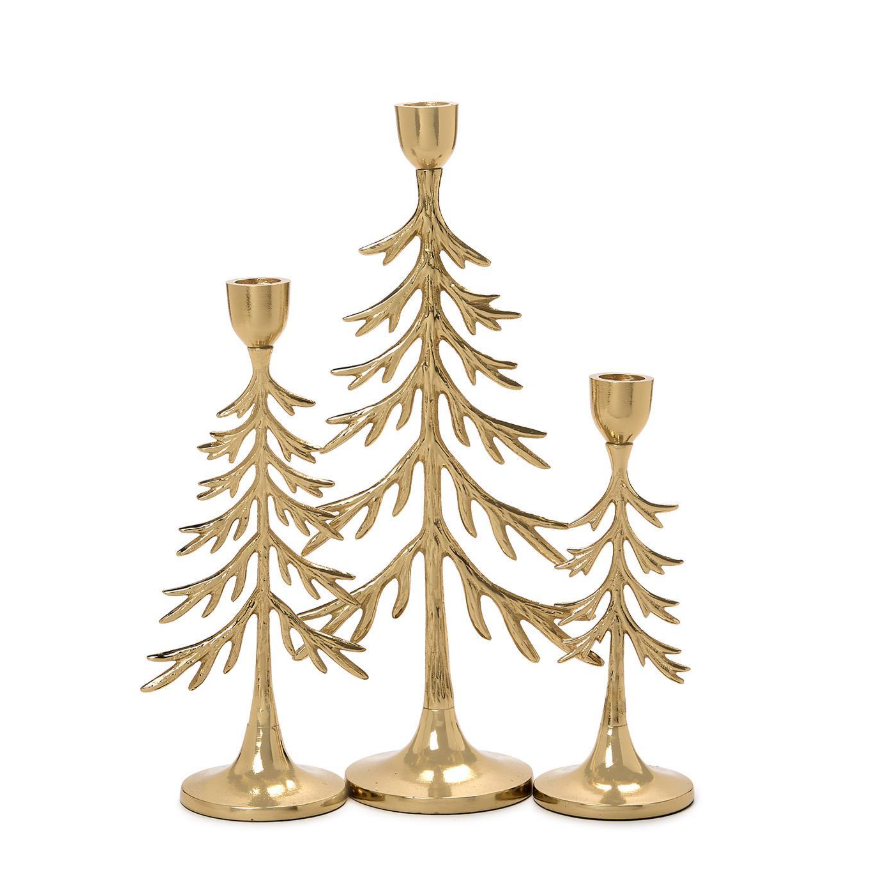 Two's Company Tree Taper Candleholders