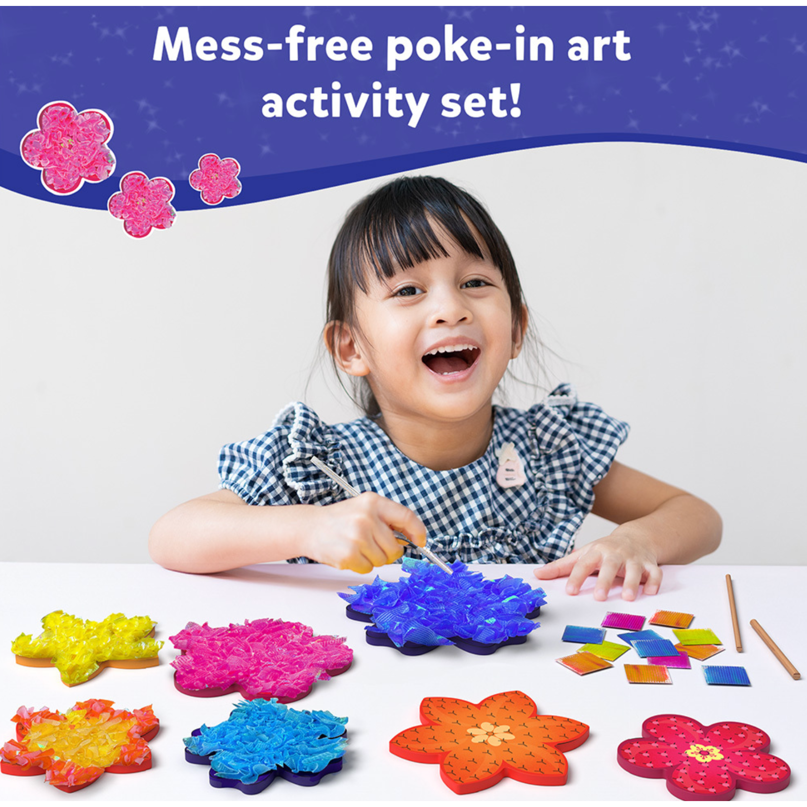 Skillmatics Poke In Art - Flower Bouquet-Skillmatics-Little Giant Kidz