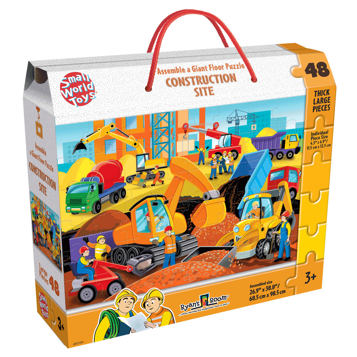 Small World Toys Construction Site Floor Puzzle - 48 Piece-SMALL WORLD-Little Giant Kidz