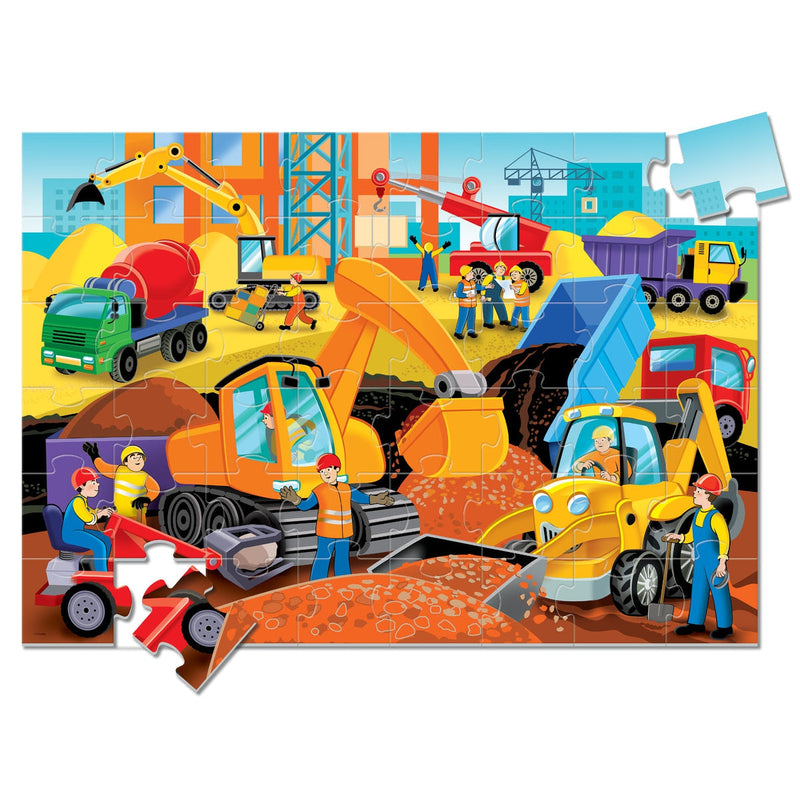 Small World Toys Construction Site Floor Puzzle - 48 Piece-SMALL WORLD-Little Giant Kidz