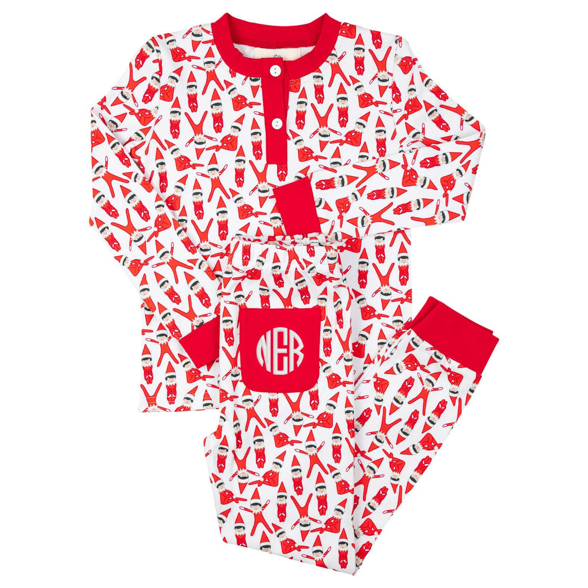 Smockingbird Shelf Elf PJ Set