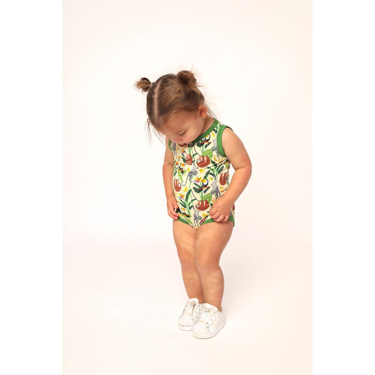 Southern Slumber Jungle Bamboo Henley Onesie with Snaps-Southern Slumber-Little Giant Kidz